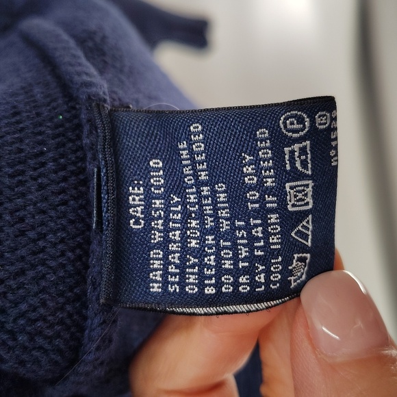 Ralph Lauren Sport Unique Boyfriend N1529 Sweater Cardigan Medium Blue V-neck - Picture 4 of 6